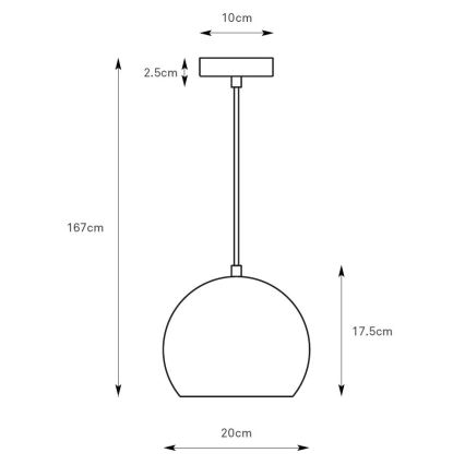 Markslöjd 108989 - POP rippvalgusti kaablile 1xGU10/7W/230V, Ø 20 cm, hall