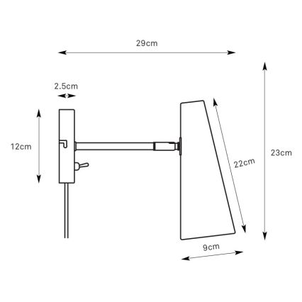 Markslöjd 108992 - seinalamp PEAK 1xE14/40W/230V, hall