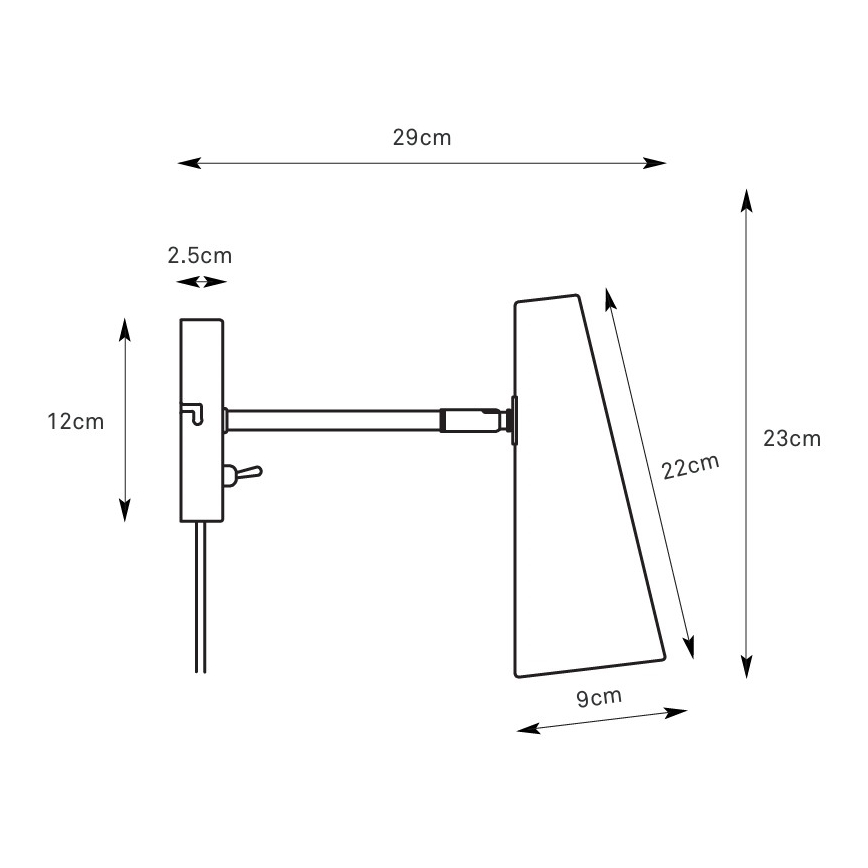 Markslöjd 108992 - seinalamp PEAK 1xE14/40W/230V, hall