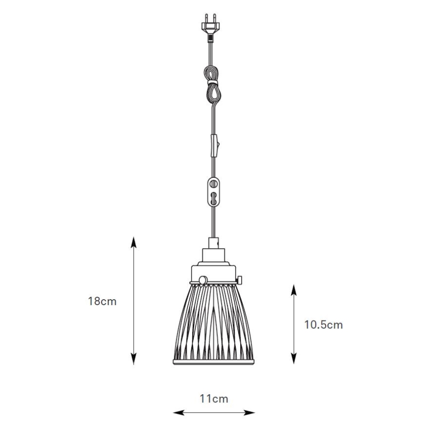 Markslöjd 109009 - Ripplamp juhtmega BELLIS 1xE14/40W/230V, mattkroomviimistlusega