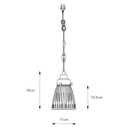 Markslöjd 109010 - Laelamp riputuskaabliga BELLIS 1xE14/40W/230V messing