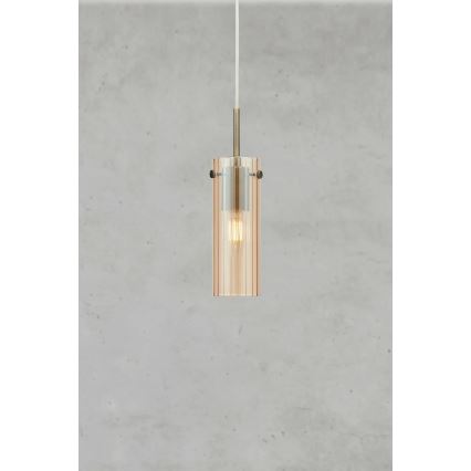 Markslöjd 109015 - Ripplamp juhtmega TIBIA 1xE14/40W/230V suitsune beež/messing