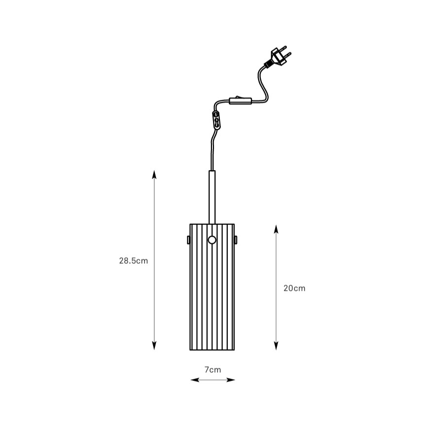 Markslöjd 109015 - Ripplamp juhtmega TIBIA 1xE14/40W/230V suitsune beež/messing