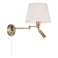 Markslöjd 109017 - LED seinavalgusti PIVOT 1xE27/40W/230V + LED/4W kreemjas/messing