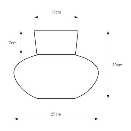 Markslöjd 109025 - Laelamp MALAGA 1xE27/40W/230V läbimõõt 25 cm mattkroom