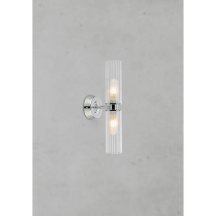 Markslöjd 109027 - Vannitoa seinavalgusti RIMINI 2xG9/20W/230V IP44 läikiv kroom
