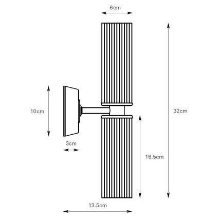 Markslöjd 109027 - Vannitoa seinavalgusti RIMINI 2xG9/20W/230V IP44 läikiv kroom