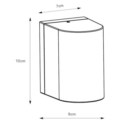 Markslöjd 109107 - hämardatav LED-välisseinavalgusti ALOR LED/4,9W/230V IP65 must