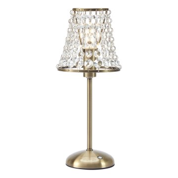 Markslöjd 109125 - LED-hämardatav laetav puutetundlik lauavalgusti LIORA 1xE14/2W/2000 mAh messing