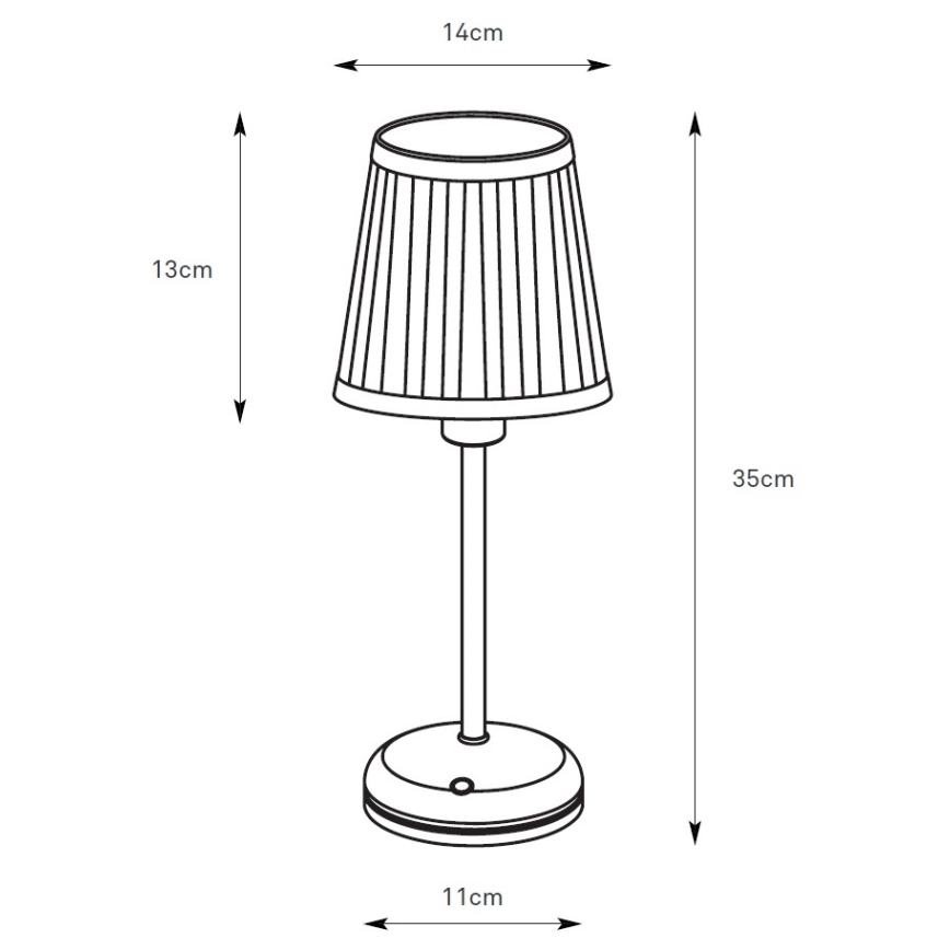 Markslöjd 109126 - LED-hämardatav laetav puutekontrolliga laualamp ANNO 1xE14/2W/2000 mAh valge/messing
