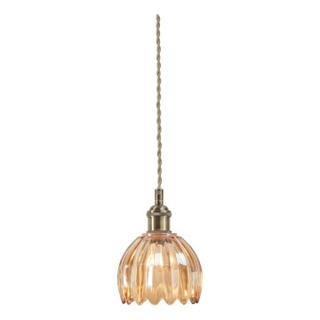 Markslöjd 109137 - Ripatsvalgusti kaabliga GOTA 1xE14/40W/230V läbimõõt 13 cm suitsune beež/messing