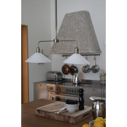 Markslöjd 109160 - laelamp varrega VELA 2xE27/60W/230V valge/messing