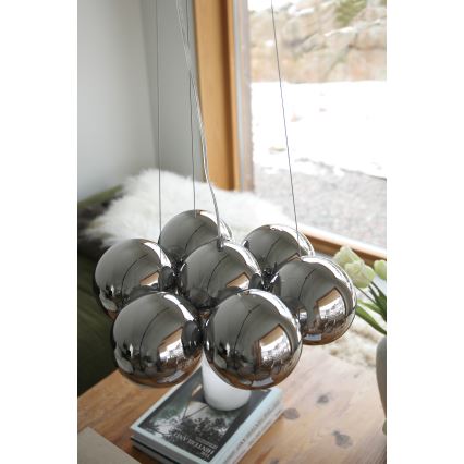 Markslöjd 109167 - kaabliga ripplühter CUPOLO 7xE14/40W/230V läikiv kroom