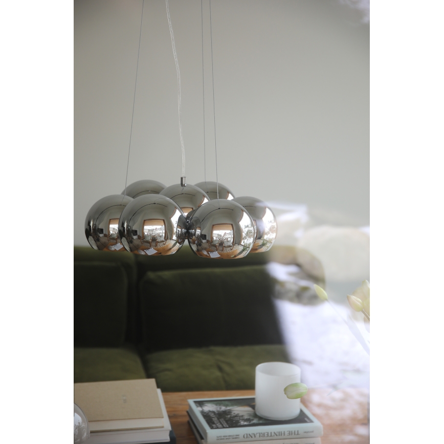 Markslöjd 109167 - kaabliga ripplühter CUPOLO 7xE14/40W/230V läikiv kroom