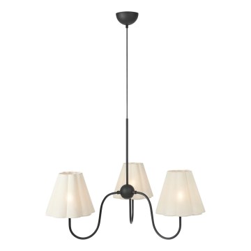 Markslöjd 109172 - VEYA rippvalgusti kaabliga 3xE14/40W/230V, läbimõõt 90 cm, linane/must