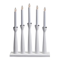 Markslöjd 702229 - Jõuluküünlajalg MASESKÄR 5xE10/3W/230V valge