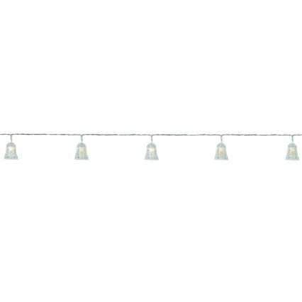 Markslöjd 703237 - LED Jõuluteemaline valguskett BELL 10xLED/0,5W/4,5V