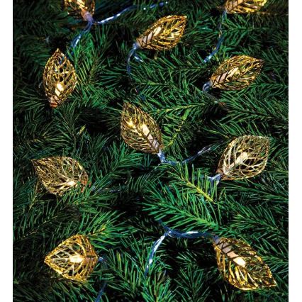 Markslöjd 703859 - LED dekoratiivne valguskett LEAF LED/3xAA 1,85m soe valge