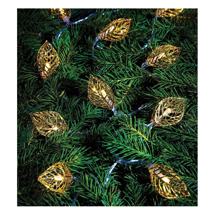 Markslöjd 703859 - LED dekoratiivne valguskett LEAF LED/3xAA 1,85m soe valge