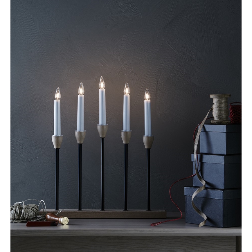 Markslöjd 704160 - Jõuluteemaline küünlajalg JOHANSFORS 5xE10/3W/230V