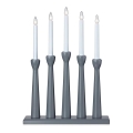 Markslöjd 704197 - jõuluküünlajalg MASESKÄR 5xE10/3W/230V hall