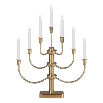 Markslöjd 704415 - Jõuluküünlajalg GYLLING 7xE10/3W/230V kuldne