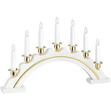 Markslöjd 704768 - LED jõuluküünlajalg CELINE LED/1,4W/230V mänd/valge