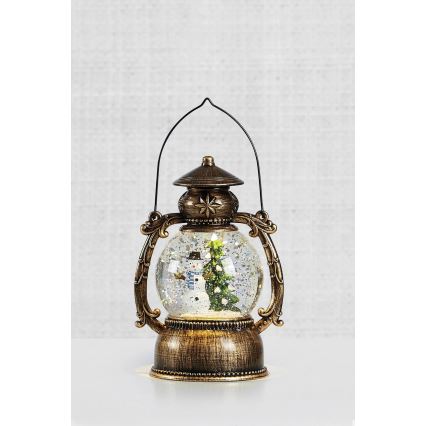 Markslöjd 705053 - LED-jõulukaunistus LOTHAR LED/0,15W/3xAA pronksist latern