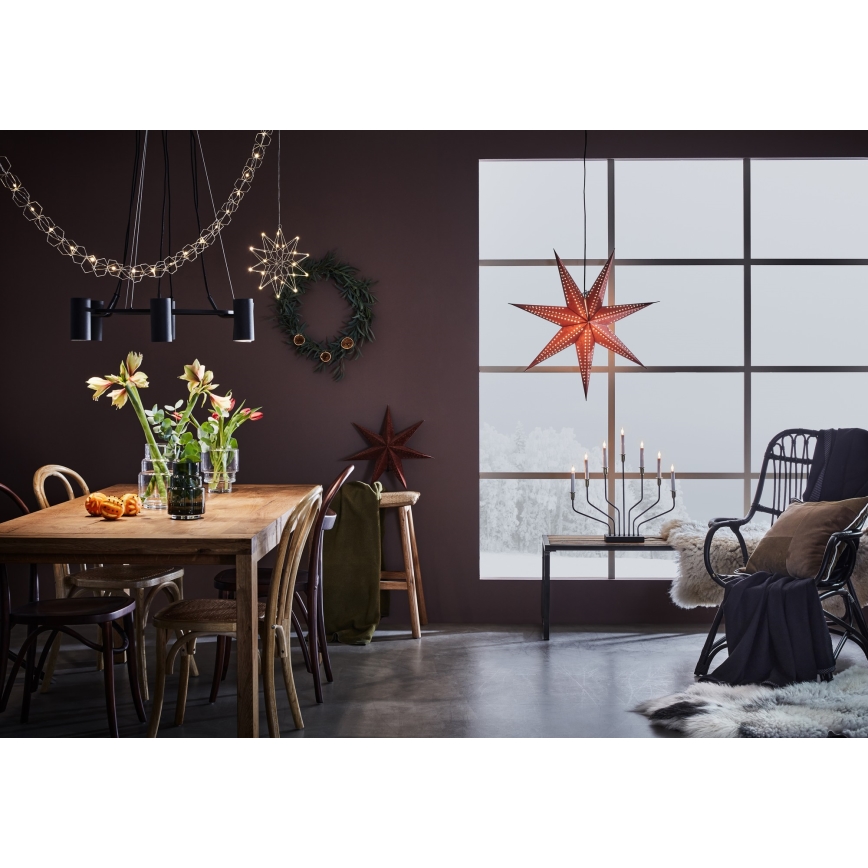 Markslöjd 705808 - Jõulukaunistus EMBLA 1xE14/25W/230V d. 75 cm punane