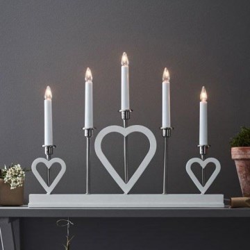 Markslöjd 705830 - Jõuluküünlajalg MELISSA 5xE10/3W/230V valge