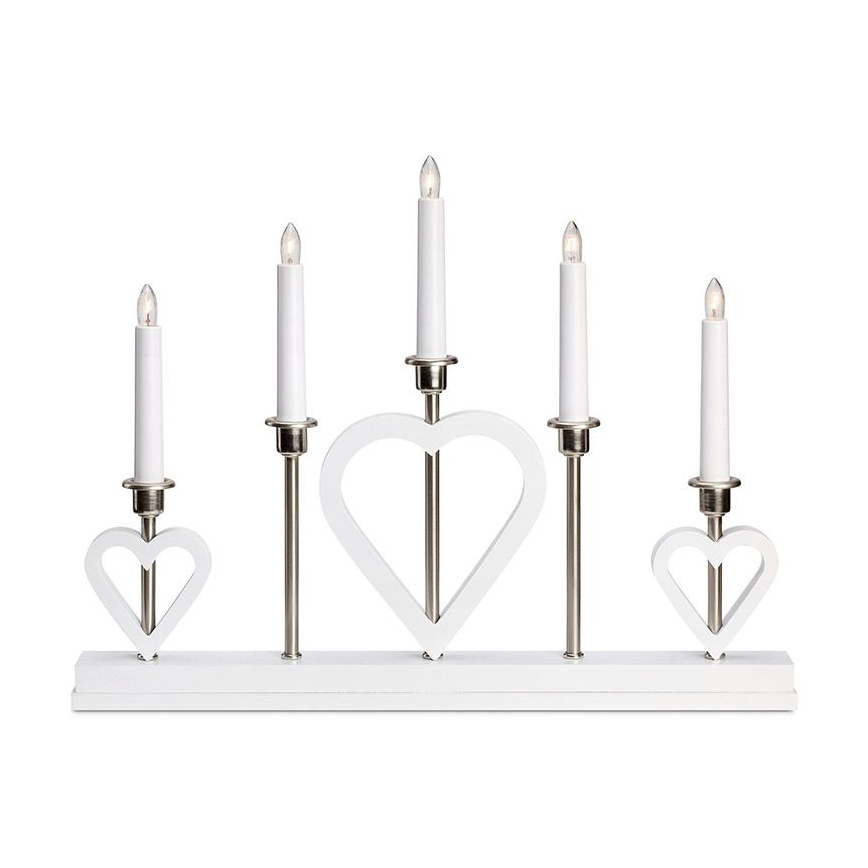 Markslöjd 705830 - Jõuluteemaline küünlajalg MELISSA 5xE10/3W/230V valge
