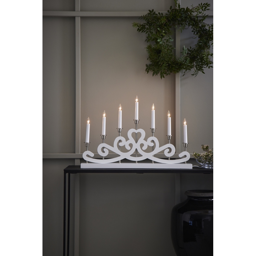 Markslöjd 705965 - Jõuluküünlajalg NIGHTFALL 7xE10/3W/230V valge