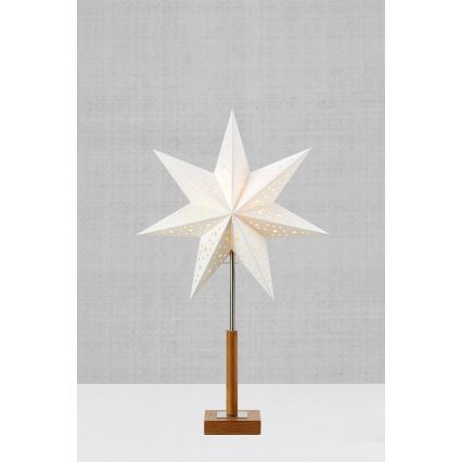 Markslöjd 706041 - Jõulukaunistus SOLVALLA 1xE14/25W/230V 35 cm valge/tamm