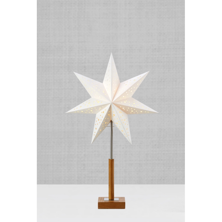 Markslöjd 706041 - Jõulukaunistus SOLVALLA 1xE14/25W/230V 35 cm valge/tamm