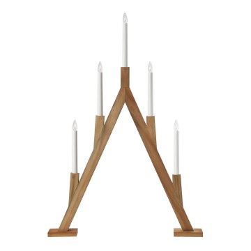 Markslöjd 706161 - Jõuluküünlajalg BJURFORS 5xE10/3W/230V pruun