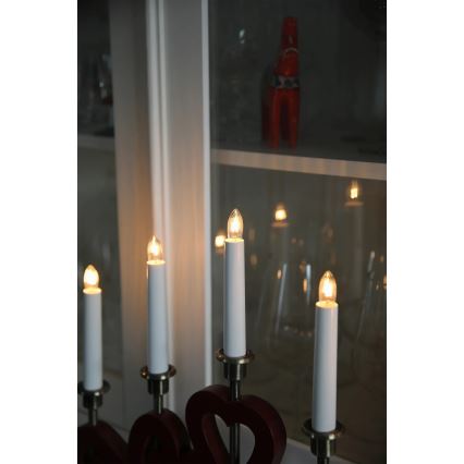 Markslöjd 706211 - ENEBY jõuluküünlahoidja 5xE10/3W/230V punane/messing