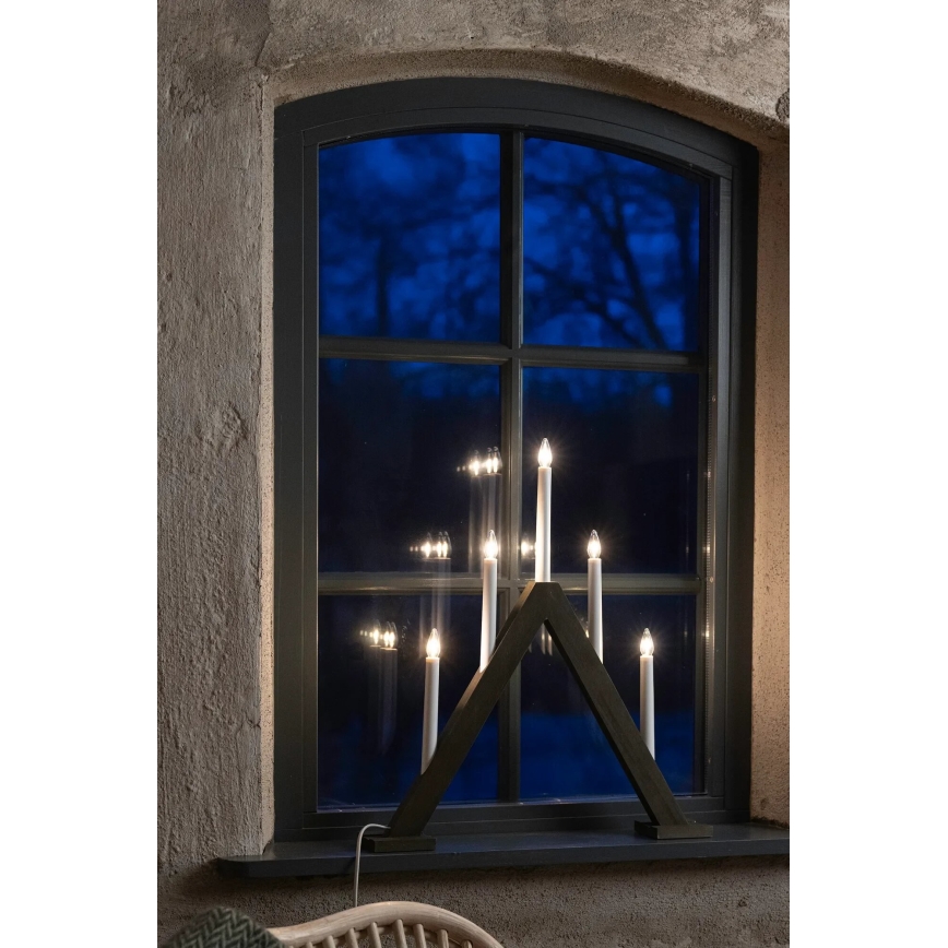 Markslöjd 706224 - Jõuluküünlajalg ARIELE 5xE10/3W/230V mänd/pruun