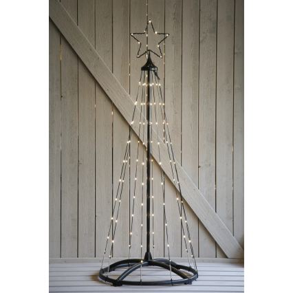 Markslöjd 706328 - LED väljas kasutatav jõulukaunistus ABETO 90xLED/2,7W/230V 1,2m IP44 must