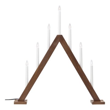 Markslöjd 706468 - Jõuluküünlajalg ARIELE 7xE10/3W/230V mänd/pruun