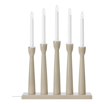 Markslöjd 706469 - Jõuluküünlahoidja MASESKÄR 5xE10/3W/230V mänd/beež