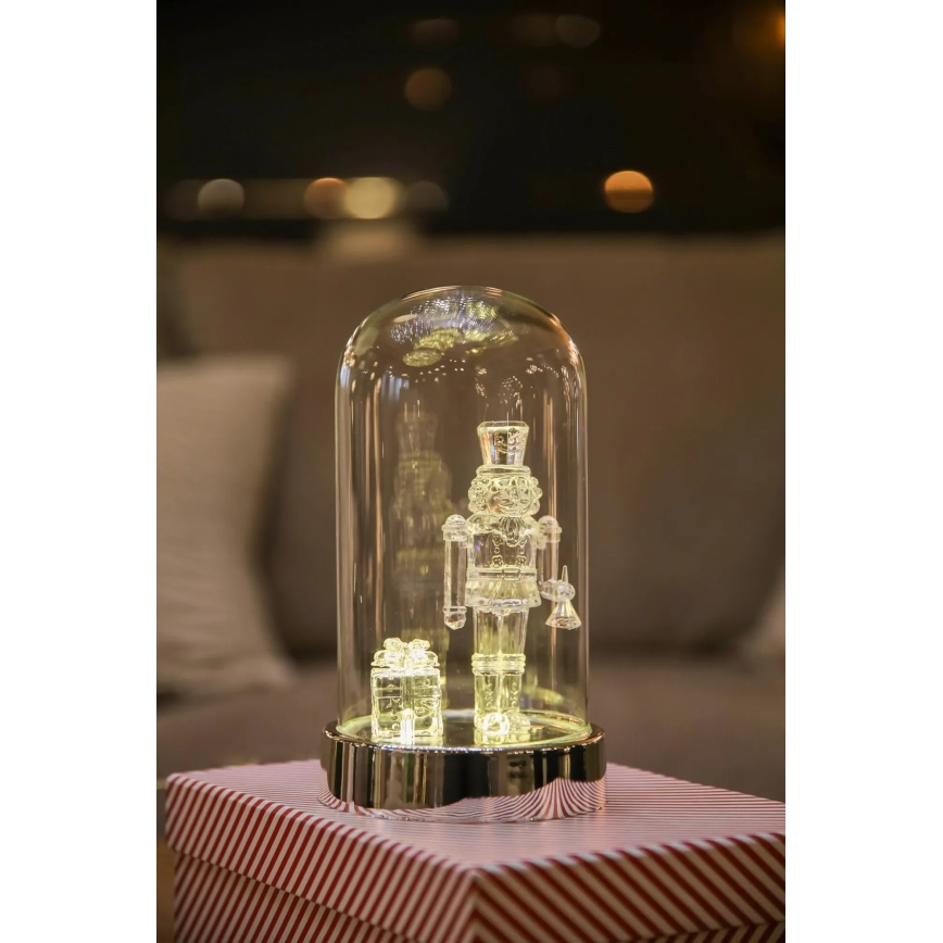Markslöjd 706526 - LED Jõulukaunistus ISLA LED/0,12W/3xAA läikiv kroom/pähklipureja
