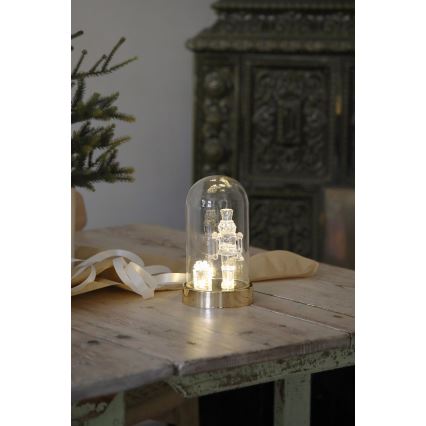 Markslöjd 706527 - LED jõulukaunistus ISLA LED/0,12W/3xAA messing/pähklipureja