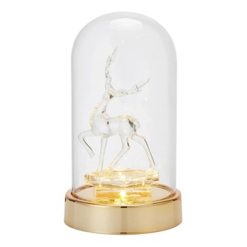 Markslöjd 706529 - LED jõulukaunistus ISLA LED/0,06W/3xAA messing/põhjapõder