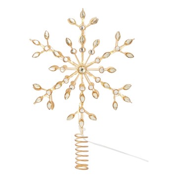 Markslöjd 706556 - LED jõulutäht kuuse tippu GLINA LED/2,16W/2xAA kuldne
