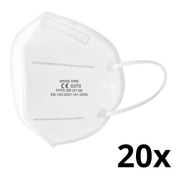 Mask One Respiraator - laste suurus  FFP2 NR - CE 0370 valge 20 tk
