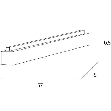 MAXLIGHT C0124 - LED Laevalgusti LINEAR LED/18W/230V 57 cm valge