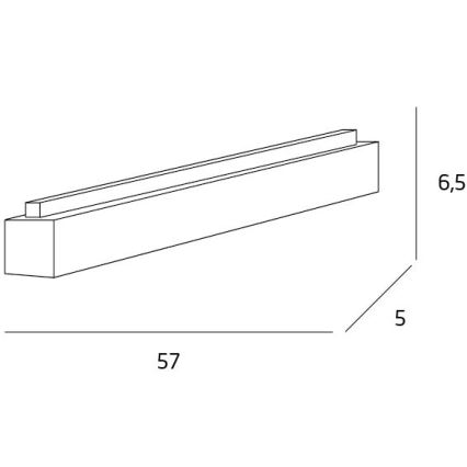 MAXLIGHT C0124D - LED Hämardatav laevalgusti LINEAR LED/18W/230V 57 cm valge