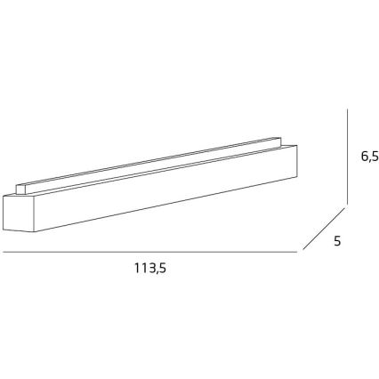 MAXLIGHT C0125 - LED Laevalgusti LINEAR LED/36W/230V 113,5 cm valge