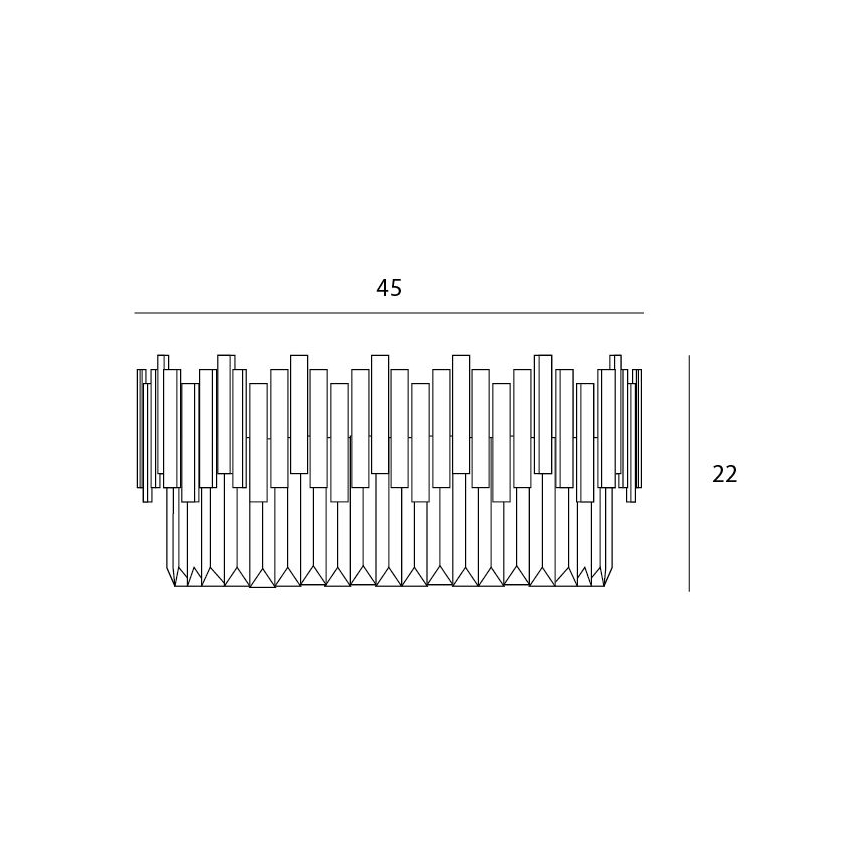 MAXLIGHT C0165 - Laevalgusti TREND 8xE14/40W/230V d. 45 cm kuldne