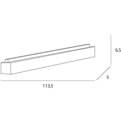 MAXLIGHT C0175 - LED Laevalgusti LINEAR LED/36W/230V 113,5 cm must